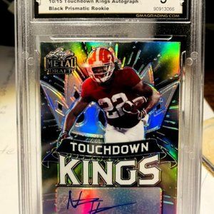 2021 Leaf Metal Draft Najee Harris 10/15 Touchdown King Auto Black Prismatic RC